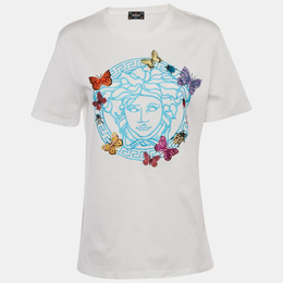 Versace: Белая футболка  Medusa