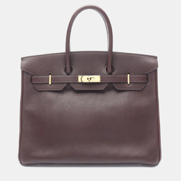 Hermes: Коричневая сумка  Birkin 35