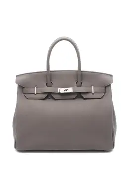 Hermès Pre-Owned: Серебристая сумка-шоппер 