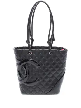CHANEL Pre-Owned: Чёрная сумка-шоппер 