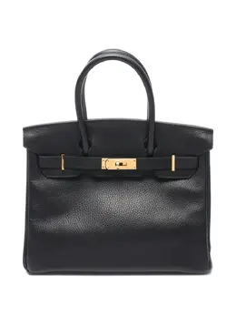 Hermès Pre-Owned: Чёрная сумка-шоппер 