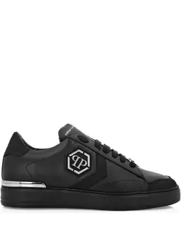 Philipp Plein: Чёрные кроссовки  Hexagon