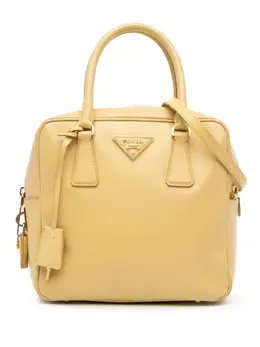 Prada Pre-Owned: Жёлтая сумка 