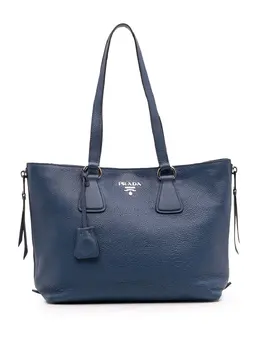 Prada Pre-Owned: Голубая сумка-шоппер 