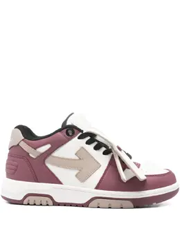 Off-White: Бордовые кроссовки  Out of Office