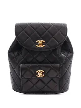 CHANEL Pre-Owned: Чёрный рюкзак 