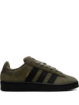 adidas: Зелёные кроссовки  Campus