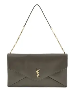 Saint Laurent: Коричневый клатч 