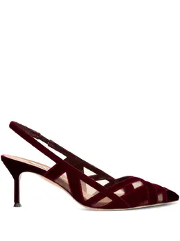Aquazzura: Бордовые туфли 