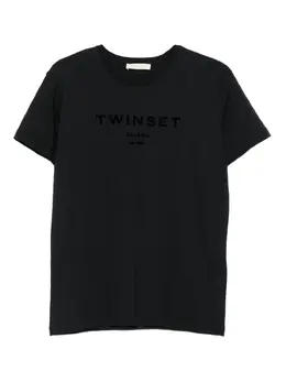 TWINSET: Чёрная футболка 