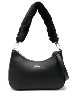 DKNY: Чёрная сумка через плечо 