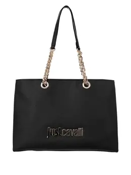 Just Cavalli: Чёрная сумка-шоппер 