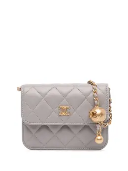 CHANEL Pre-Owned: Серый клатч 