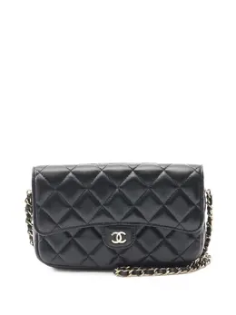 CHANEL Pre-Owned: Чёрный кошелёк 