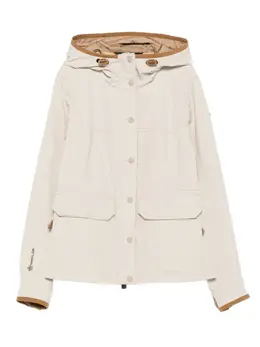 Moncler Grenoble: Бежевая куртка 