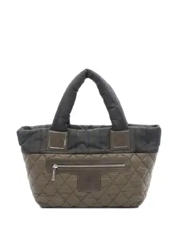 CHANEL Pre-Owned: Зелёная сумка-шоппер 