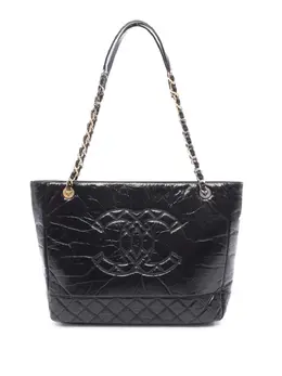 CHANEL Pre-Owned: Блестящая сумка-шоппер 