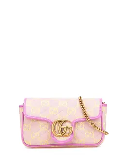 Gucci Pre-Owned: Фиолетовая сумка через плечо 