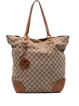 Gucci Pre-Owned: Коричневая сумка-шоппер 