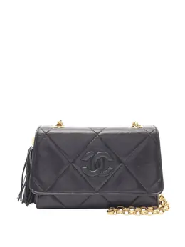 CHANEL Pre-Owned: Чёрная сумка через плечо 