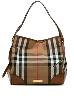 Burberry Pre-Owned: Коричневая сумка-шоппер 