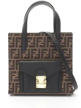 Fendi Pre-Owned: Тёмная сумка 