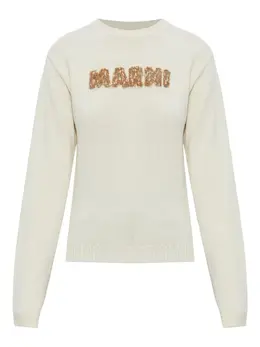 Marni: Белый свитер 
