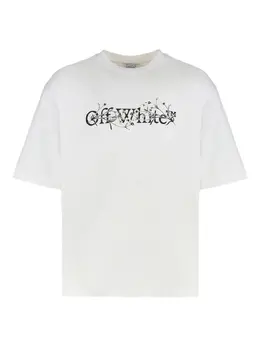 Off-White: Футболка с принтом 