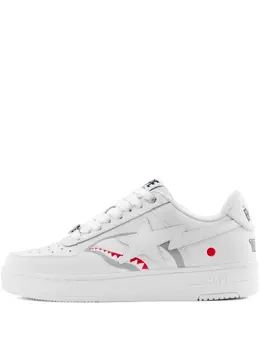 A BATHING APE®: Белые кроссовки 