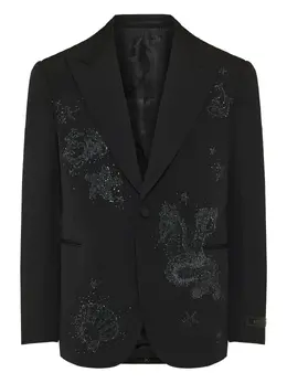 Versace: Чёрная куртка  Barocco