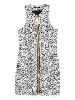 Balmain: Твидовое платье 
