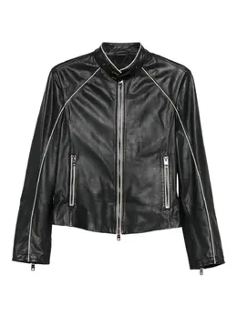 Emporio Armani: Кожаная куртка 