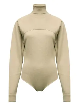 MM6 Maison Margiela: Бежевый свитер 