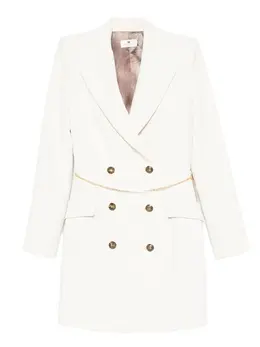 Elisabetta Franchi: Бежевое платье 