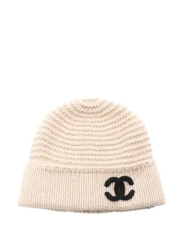 CHANEL Pre-Owned: Бежевая шапка 