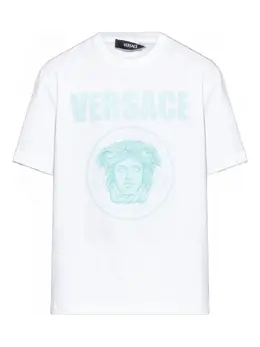 Versace: Белая футболка  Medusa