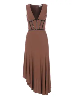 Elisabetta Franchi: Коричневое платье 