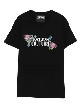 Versace Jeans Couture: Футболка с растительным принтом 
