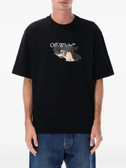 Off-White: Футболка  Arrow с принтом