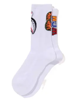A BATHING APE®: Белые носки 