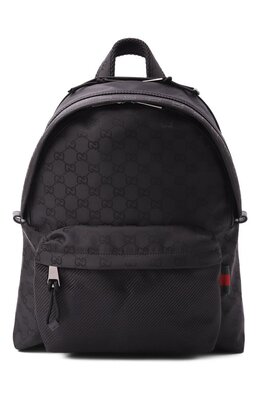 Gucci: Чёрный рюкзак  GG