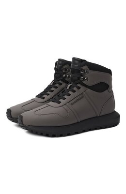 Emporio Armani: Ботинки цвета хаки 