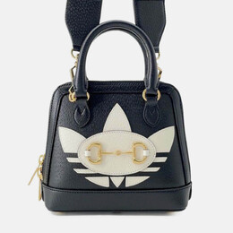 Gucci: Чёрная сумка на руку  Horsebit 1955