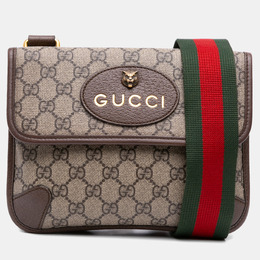 Gucci: Бежевая сумка  GG Supreme