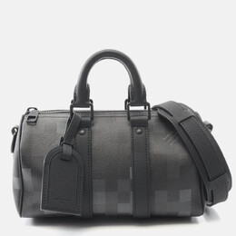 Louis Vuitton: Чёрная сумка  Keepall