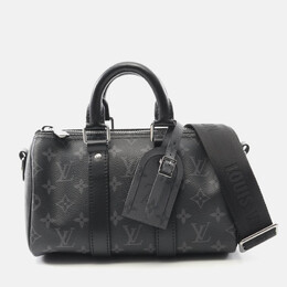 Louis Vuitton: Чёрная сумка  Keepall
