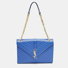 Saint Laurent Paris: Голубая сумка  Monogram Envelope