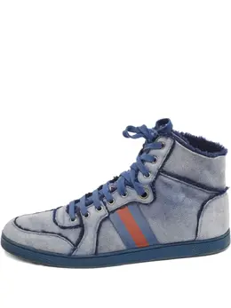Gucci Pre-Owned: Голубые кроссовки 