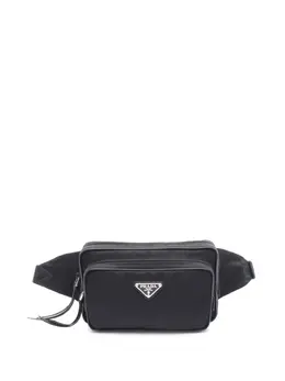 Prada Pre-Owned: Чёрная поясная сумка 