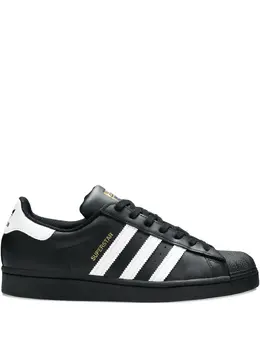 adidas: Чёрные кроссовки  Superstar